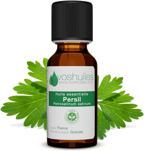 Voshuiles - Huile Essentielle Persil - 10ml - 100% Pure et Naturelle - HEBBD - Utilisation en Massage dans Huile Végétale - Parfum Très Aromatique - Traçabilité et Qualité - Entreprise Française Huile Essentielle Persil 10 ml (Lot de 1)