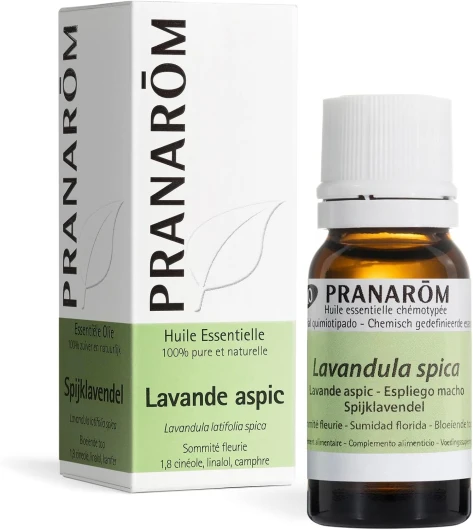 PRANARÔM - Lavande Aspic - Huile Essentielle Chémotypée - Apaise Les Piqûres, Les Brûlures Superficielles De La Peau Et Les Coups De Soleil Légers - 100 % Pure Et Naturelle - HECT - 10 ml Lavande Aspic 10 ml (Lot de 1)