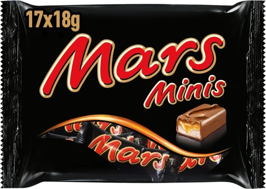 Mars - Minis Barres Chocolat au Lait et Caramel - 17 Minis Barres- Sachet de 333 g