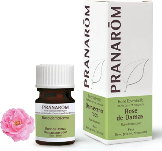 PRANARÔM - Rose de Damas - Huile Essentielle Chémotypée - Soins Beauté & Bien-Être - 100% Pure Et Naturelle - HECT - 2 ml Rose de Damas - 2ml 5 ml (Lot de 1)