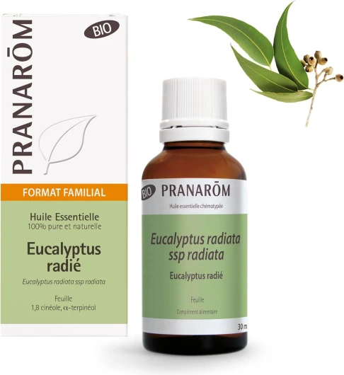 PRANARÔM - Eucalyptus Radié Bio - Huile Essentielle Chémotypée - Voies Respiratoires & Immunité - 100% Pure Et Naturelle - HECT - 30 ml