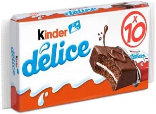 KINDER - Délice Cacao 390G - Saveur chocolat délicieusement moelleuse - Format familial de 390g - Lot De 4