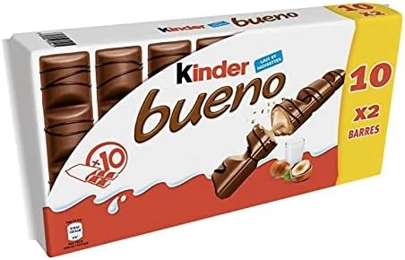 Délice Gourmand Kinder Bueno x10 - Chocolats Dégustation au Lait et Noisettes - 430g - Le Lot De 3