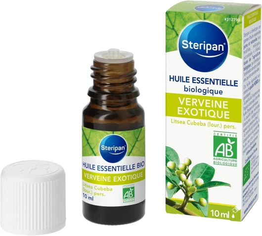 Huile Essentielle de Verveine Exotique Bio - Pure Et Naturelle - Certifiée Agriculture Biologique - Bien-Être - 10 ml