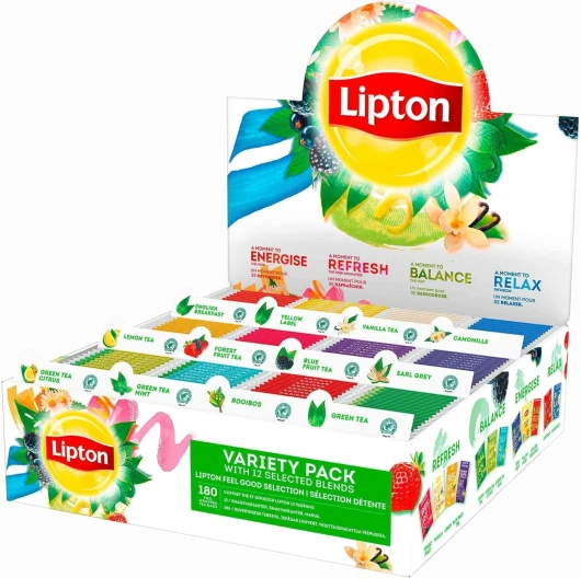 , Séléction Détente, Coffret Thé et Infusions, 12 Goûts Différents, Thé Vert, Thé Noir et Infusions, Infusion à Froid ou Chaud, 1 Boite de 180 Sachets 2023