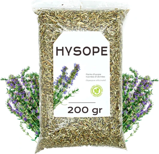 Hysope Tisane 200 gr - Hysope Herb - Hysope Feuilles Coupées Thé - Propriétés Naturelles et de Santé - Infusion de Plantes (200 gr)