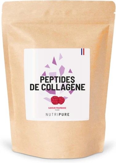 Peptides de Collagène Peptan - Complément Alimentaire Sport - Collagène en Poudre & Acides Aminés - Sans Edulcorants - Framboise - Sachet de 310g - 15 à 30 portions - Made in France Framboise Sachet 310G (1 mois)