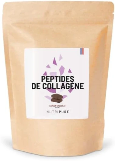 Peptides de Collagène Peptan - Complément Alimentaire Sport - Collagène en Poudre & Acides Aminés - Sans Edulcorants - Chocolat - Sachet de 310g - 15 à 30 portions - Made in France Chocolat Sachet 310G (1 mois)