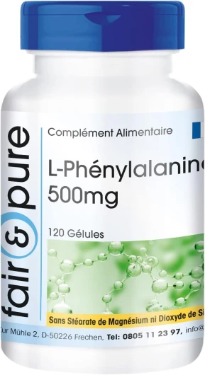 Fair & Pure® - L-Phénylalanine 500mg - végan - 120 gélules