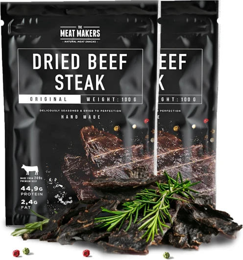 Original Dried Beef Jerky Steak 200g - viande séchée de bœuf séché original steak séché de bœuf séché pour les personnes collation à la viande séchée 1 - Original 200 g (Lot de 1)