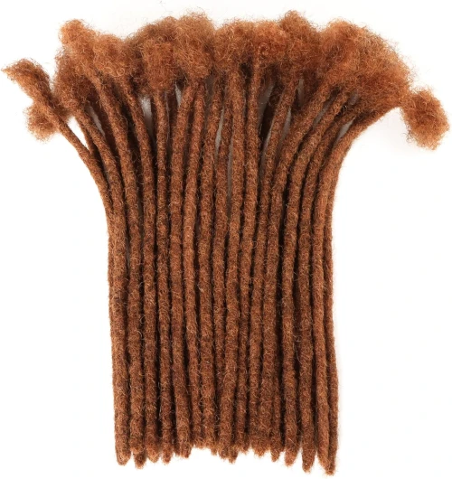 Extension De Locks Naturel,Extension Locks Cheveux Naturel Brun moyen 8 Pounces 0.4cm 20 Locs Par Paquet #30 Medium Auburn 8 Pouces 0.6cm (20 Locs)