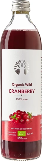 Jus de canneberges sauvages de LOOV, bio, 500 ml, 100 % de canneberges fraîches pressées, Contient des polyphénols, aucun sucre ajouté, aucune eau ajoutée