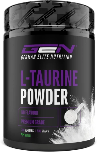 Taurine en poudre - 500 g - Solubilité optimale - Vegan - Pure & sans additifs - Acide aminé L-Taurine