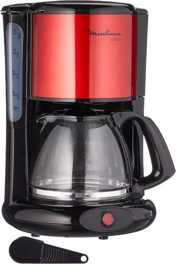 Subito Cafetières filtre, 1,25 L, 10/15 tasses, Cafetière électrique, Système anti gouttes, Porte-filtre pivotant, Auto off 30 min FG360D11