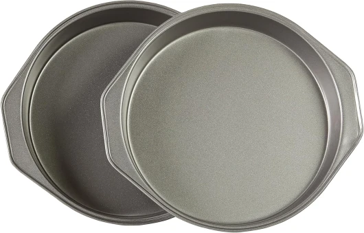 Lot de 2 Ronde moules à gâteaux en acier carbone antiadhésif 22.8 cm, Gris