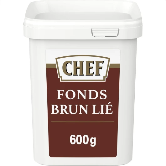 Fonds Brun Lié - Fonds Déshydraté - Aides Culinaires, Sauces, Fonds de viande - Pot de 600g pour 15L à 40L