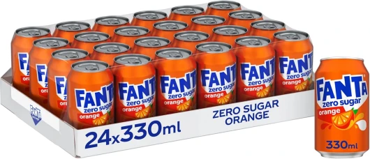 Fanta Boisson orange douce du zéro 330 ml (24 boîtes)