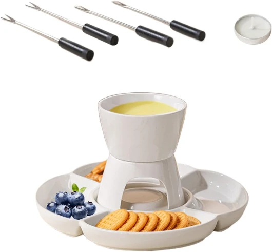 Appareil À Fondue, Ustensiles À Fondue en Céramique, Outil À Fondue Au Fromage, Facile À Utiliser, Gain De Temps, 1 Ensemble, pour Une Utilisation Occasionnelle Et Événementielle