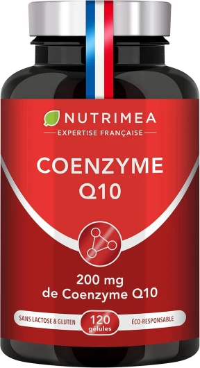 COENZYME Q10 - Puissant Antioxydant Naturel - Protecteur Anti-Age - Énergie Cellulaire - Absorption Maximale - Forme la Plus Stable - 120 Gélules Vegan - Nutrimea - Fabriqué en France