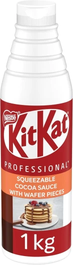 KITKAT Sauce -Topping Nappage Sauce KITKAT Chocolat Croustillant - A partir de Gaufrettes KITKAT - Cacao Certifié Rainforest Alliance - 1kg​