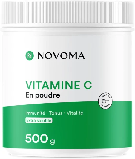 Vitamine C Pure 500g, 1000mg par dose, Acide L-Ascorbique en Poudre Ultra Fine, Puissant Antioxydant, Système Immunitaire & Fatigue, Cuillère Doseuse Incluse