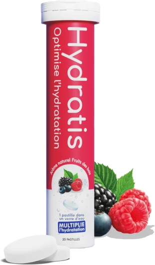 Pastilles Effervescentes Fruits des Bois - Optimise l'Hydratation - Riche en Minéraux - Faible en Sucre - Goûts Légers - Sport, Crampes, Récupération - 20 Pastilles