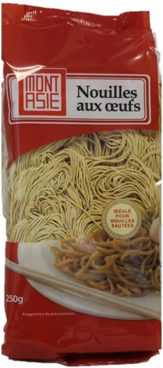 Mont Asie - Nouilles Chinoises Authentiques 250G pour une expérience culinaire Asiatique savoureuse et rapide à préparer - Epicerie Salée Asiatique - - Lot De 4 - Vendu Par Lot