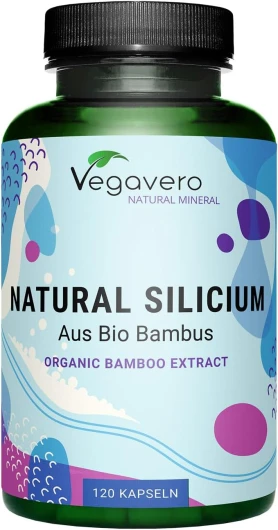 Silicium Biologique Vegavero® - 100% BIO & NATUREL - Extrait de Bambou - Sans Additifs - 120 Gélules de 150 mg - VEGAN