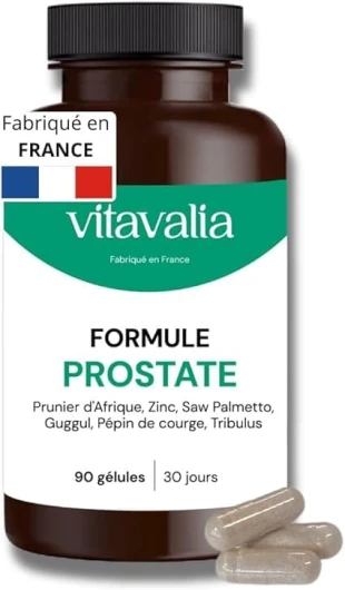 Formule Prostate - 90 gélules - Prunier d'Afrique + Saw Palmetto + Guggul + Pépin de courge + Tribulus + Zinc - Fabriqué en France