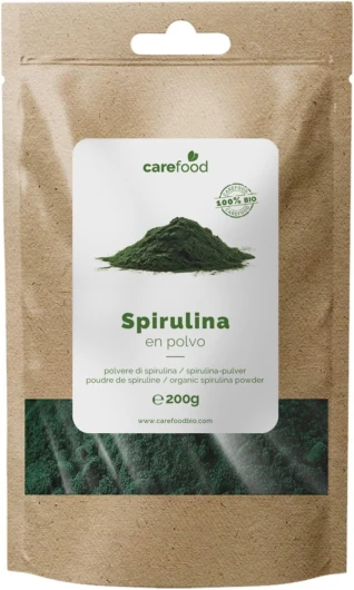 Spiruline Bio en Poudre - Superfood 100% Biologique Adapté aux Véganes - Super Aliment Naturel à Haute Teneur en Nutriments et Effet Satiétogène - 200 g