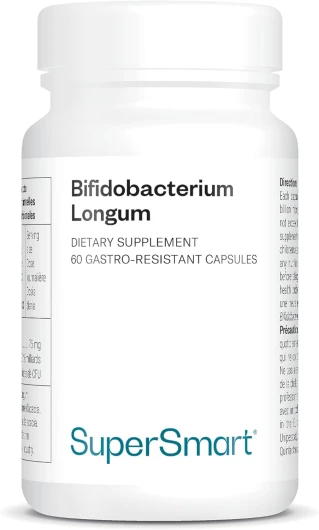 Probiotique Bifidobacterium longum - Améliore les Troubles Intestinaux - Renforce le Système Immunitaire - Réduit les Symptômes d’Allergie au Pollen - Contribue à Réduire les Infections - Supersmart