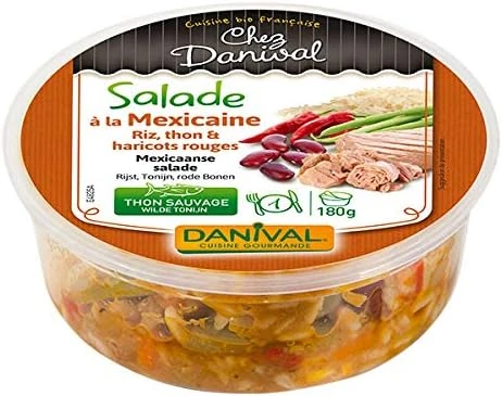 Danival - Salade Mexicaine Riz Thon Et Haricots Rouges 180G - Vendu par unité