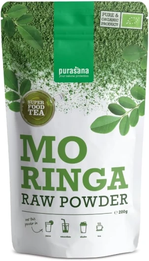 ® Poudre de Moringa Bio - Complément Alimentaire 100% Pur et Biologique, Riche en Protéines et Antioxydants - Idéal pour Smoothies, Thés et Jus - 200g