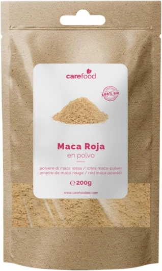 Maca Rouge Bio en Poudre 200 g - Superfood 100% Biologique Adapté aux Véganes - Superfood Naturel Idéal pour des Smoothies et Jus Riches en Nutriments