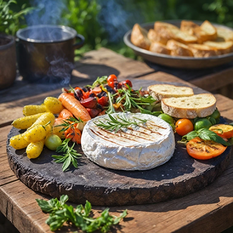 Appréciez le camembert grillé au barbecue