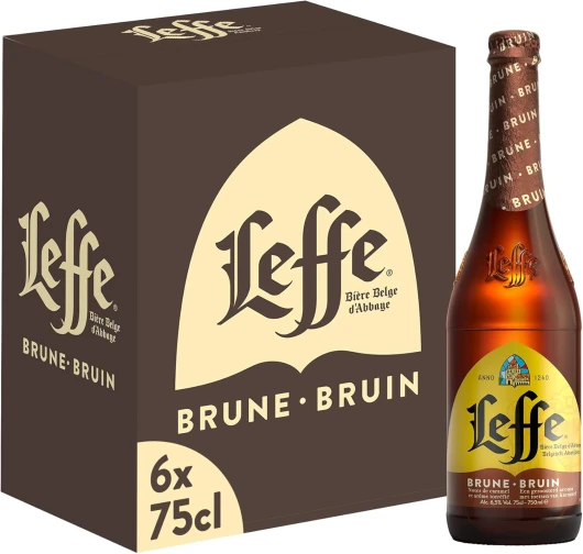 Leffe Brune Bière Pack 6 Bouteilles 75cl