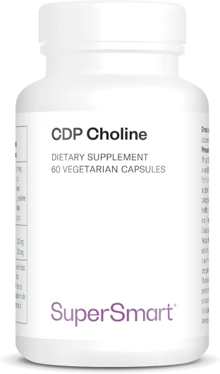 CDP Choline - Aide au Fonctionnement Normal du Système Nerveux - Choline Brevetée - Formule à la Biodisponibilité Optimale - Dosage Puissant - Vegan - SuperSmart