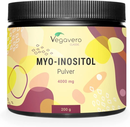 Myo Inositol 4000mg Vegavero® - Poudre 100% Pure - SOPK + Reequilibrage Hormonal Femme - Testé en Laboratoire - 200g par Boite - Vegan & Sans Additifs