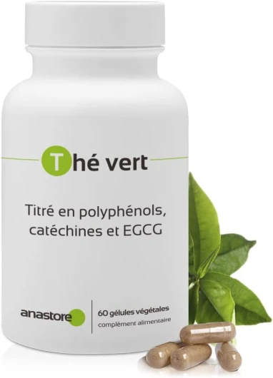 THÉ VERT * 400 mg / 60 gélules * Antioxydants, Cardiovasculaire, Immunitaire* Garantie Satisfait ou Rembours * Fabriqué en France