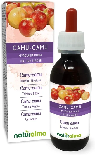 Camu-camu (Myrciaria dubia) fruits Teinture Mère sans alcool Naturalma - Riche en vitamine C - Extrait liquide gouttes 120 ml - Complément alimentaire - Végétalien ou végan