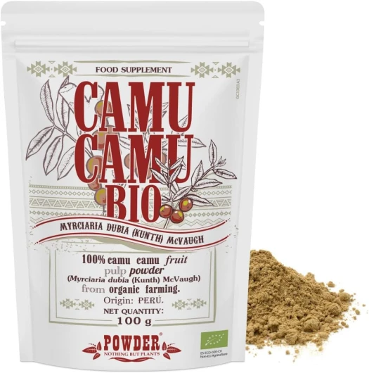 CAMU CAMU BIO * 100 portions/Camu camu poudre 100 g * Anti-inflammatoire, antioxydant, système immunitaire * Garantie Satisfait ou Rembours * Fabriqué en France