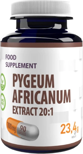 Pygeum Africanum 20000mg Equivalent (100mg d'extrait 20:1) 90 Capsules végétaliennes, Haute résistance, standardisé à 13% de phytostérols, High Strength, Sans Gluten, Sans OGM