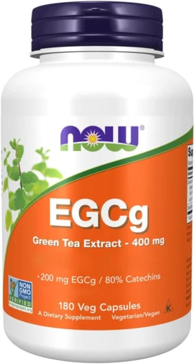 Foods, EGCg, Extrait de Thé Vert, 400 mg, 180 Capsules végétaliennes, Testées en Laboratoire, Sans Gluten, Sans Soja, Végétariennes