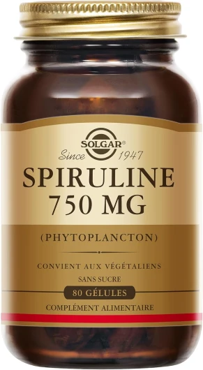 Spiruline - Tonus et Vitalité - Haute qualité - Défenses naturelles - Vegan - Riche en Protéines - Complément Alimentaire - Flacon de 100 gélules