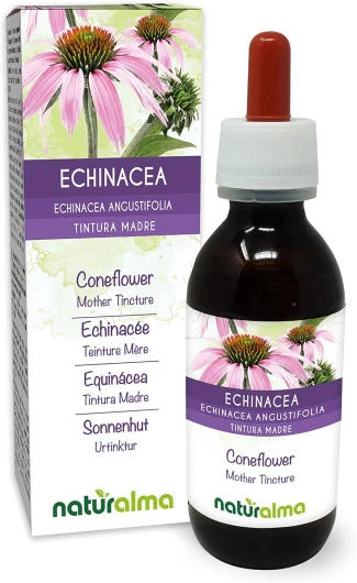 Échinacée (Echinacea angustifolia) racines Teinture Mère sans alcool Naturalma - Extrait liquide gouttes 120 ml - Complément alimentaire - Végétalien ou végan