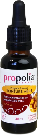 Teinture mère de Propolis - Complément alimentaire - Immunité - Gorge & Bouche - 100% naturel - Fabriquée en France - Flacon pipette 30 ml - Cure 10 à 40 jours