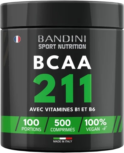 ® BCAA 2:1:1 - 500 Comprimés - Acides Aminés à Chaîne Ramifiée 2.1.1 - L-Leucine, L-Isoleucine, L-Valine + Vitamine B1 et B6 - Idéal pour la musculation - Supplément Pré et Post Workout 1000mg