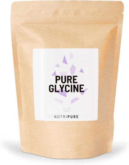 Glycine Pure - 100% Vegan - Acide Aminé essentiel - Idéal pour la reconstruction du collagène des articulations & les tendinites - Sans OGM, Sans Additifs - 31 doses - Sachet 310g - NUTRIPURE