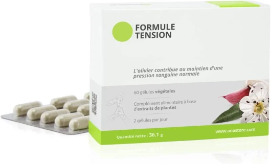 Formule Tension * 400 mg / 60 gélules * Ail, Aubépine et Olivier