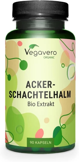 Prêle des Champs BIO - Extraction FRANÇAISE - 1000 mg d’Extrait Supérieur (5 :1) - Silicium Organique pour Cheveux + Circulation + Peau - Sans Additifs - 90 Gélules - VEGAN - Vegavero®